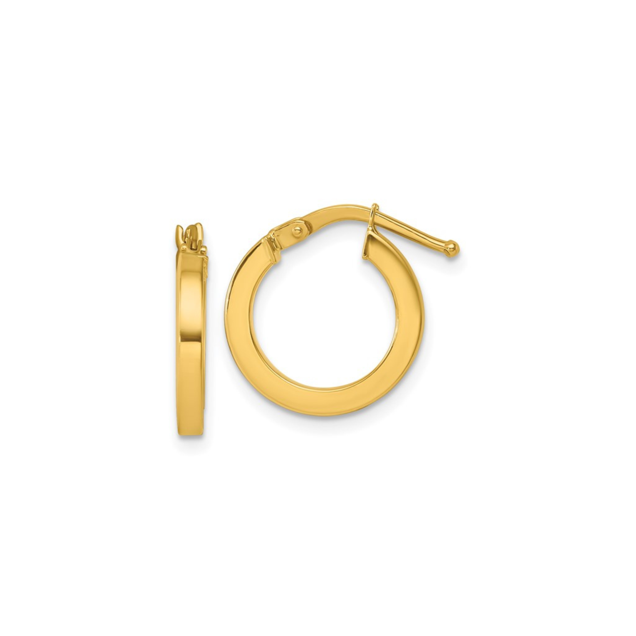 product image of two gold hoop earrings against a white backdrop