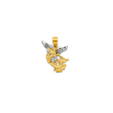 14K Gold 2T Saint Michael Pendant