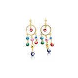Multicolor Eye Earrings