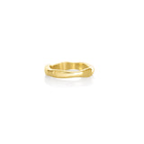 Gold Polished Curved Ring