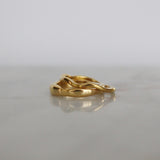Gold Polished Curved Ring