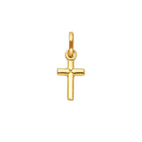 product image of a gold cross charm pendant on a white backdrop