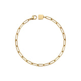 Men's Gold Paperclip Chain Bracelet