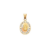 14K Gold Virgen de Guadalupe Pendant
