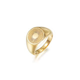 Sun Signet Gold Ring