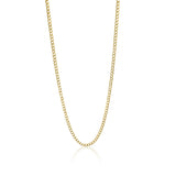 Men's 14K Gold Beveled Curb Chain