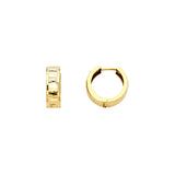 14K Gold Huggie Shined Earrings