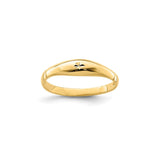 14K Gold D/C Mini Signet RIng