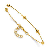 14K Gold Beaded Bracelet